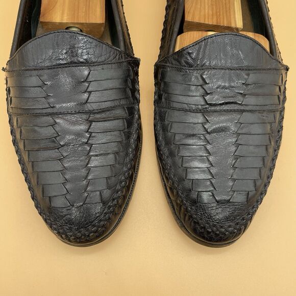 Deer Stags Palermo Leather Loafers Men\'s Size 10.5 M Black Weave Comfort Arch main image 6